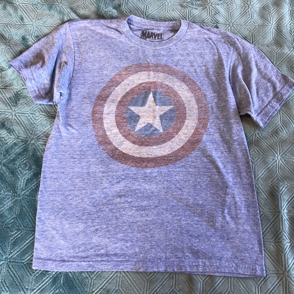 Kids blue marvel captain America tee